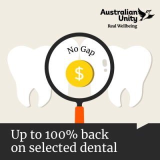 Up to 100% back on selected dental*